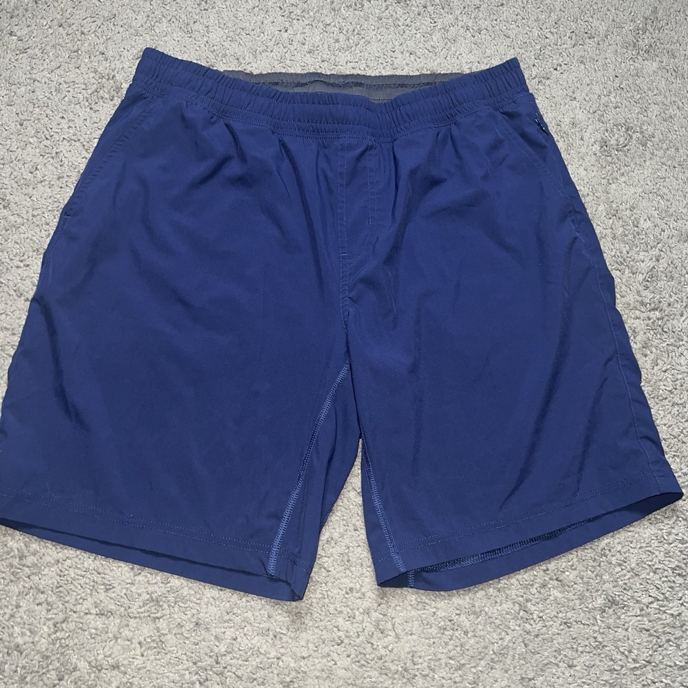 Rhone Mens Courtside Collection Athletic Shorts Dark Blue Sz Large 8" Inseam